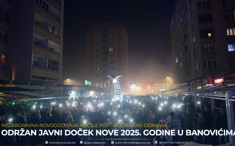 U Banovićima održan javni doček Nove 2025. godine